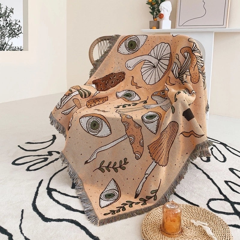 Floral Butterfly Cozy Cotton Throw Blanket|Home Decor & Bedding