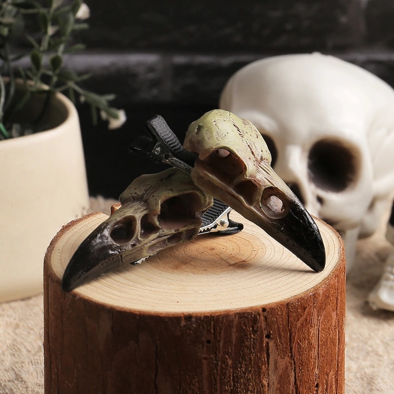 Halloween Crow Skull Resin Hairpin for Party Festival|Halloween Accessories