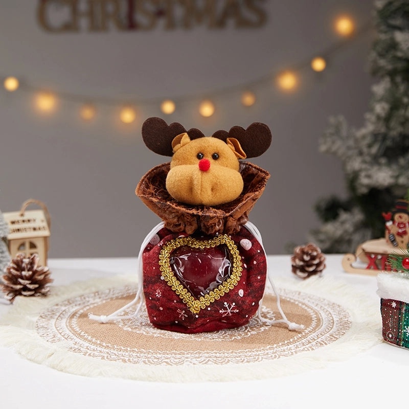 Christmas Cartoon Santa Snowman Gift Bags for Party Festival | Holiday Gift Bags