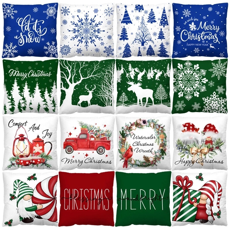 Plush Letter Print Short Pillow Covers for Casual Vacation Decor|Home Decor & Bedding