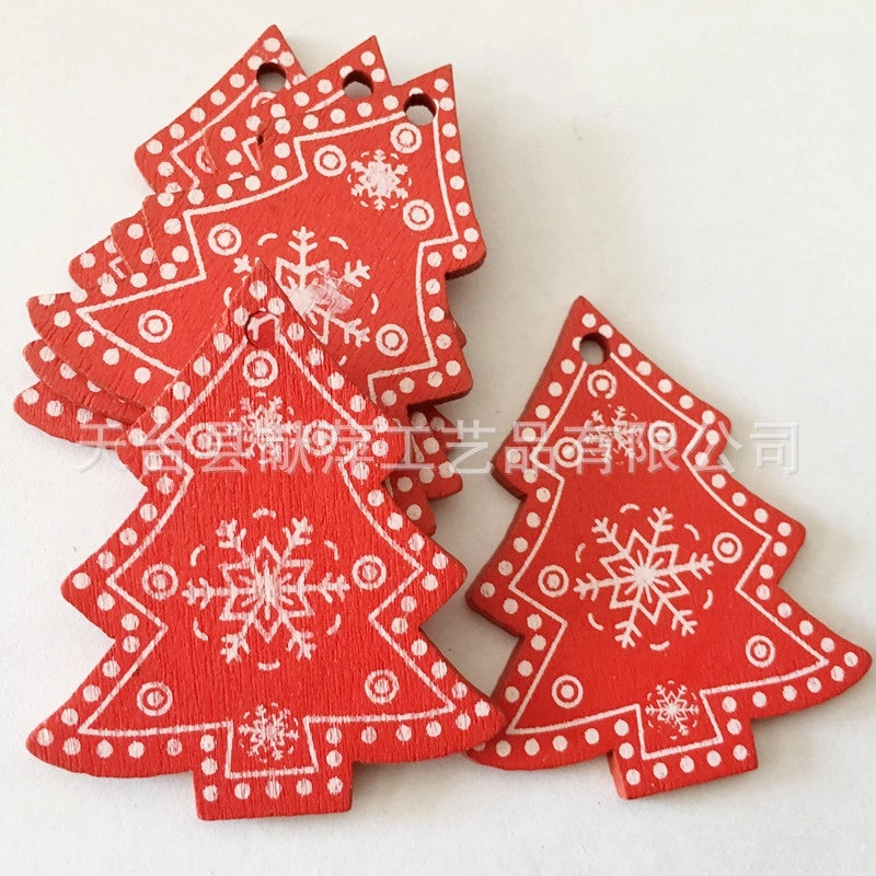 Creative Wooden Christmas Ornaments DIY Home Pendant Crafts Factory Direct | Home Decor & DIY Accessories
