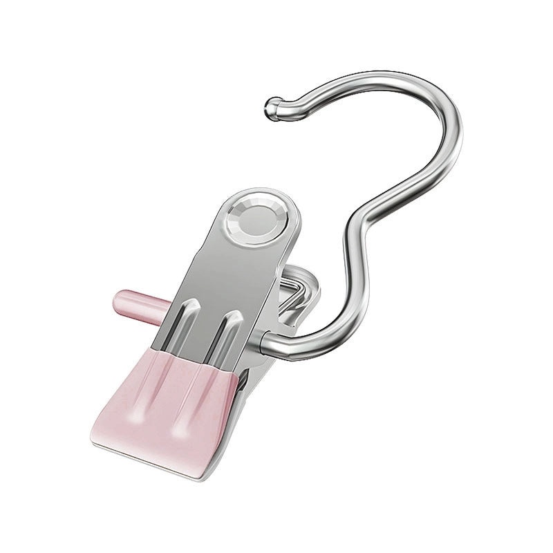 Stainless Steel Clothes Clips with Plastic Hooks Non-slip Seamless Socks Underwear Drying Household Multi-use Pegs|Home & Living