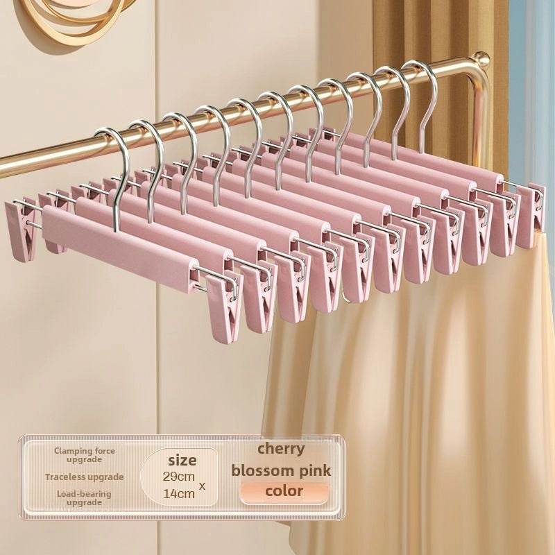 5 Pieces Plastic Pants Clips Retractable Seamless Hangers for Clothing Store & Home Drying|Clothing Storage & Organization