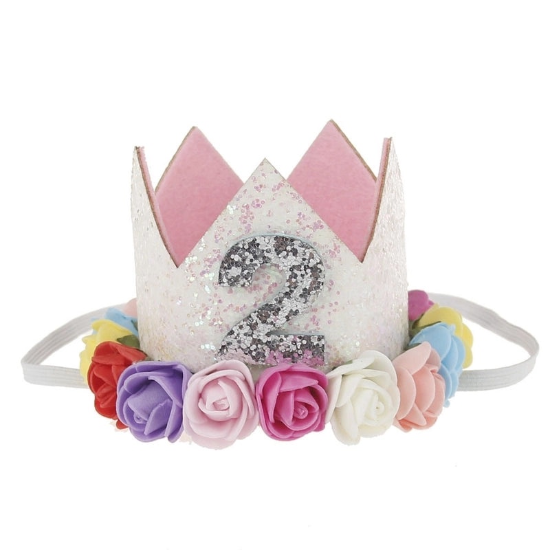 5 Pieces Fashion Crown Plastic Flower Party Headbands|Hair Accessories