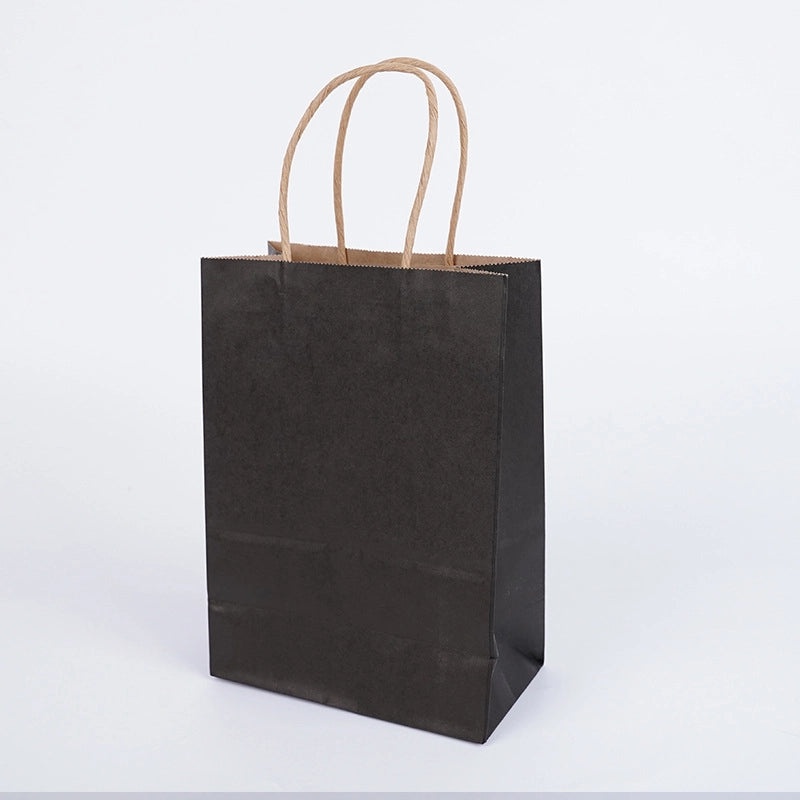 Kraft Paper Tote Bag for Takeaway Milk Tea and Clothing Gift Packaging with Custom Logo Printing|Packaging & Bags