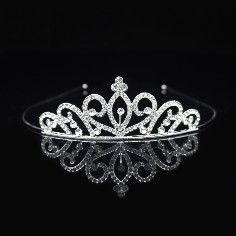 Elegant Princess Crown Hairpin with Rhinestone Inlay|Hair Accessories