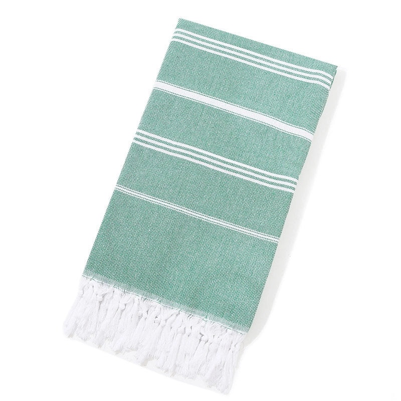 Personalized Cotton Turkish Non-stick Sand-resistant Beach Towel with Tassels | Beach Towels & Shawls