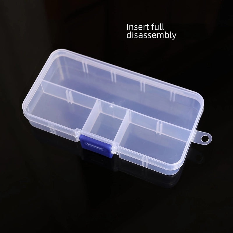 10-Compartment Transparent Plastic Storage Box Removable Dividers for Jewelry Beads Electronics Buttons|Storage & Organization