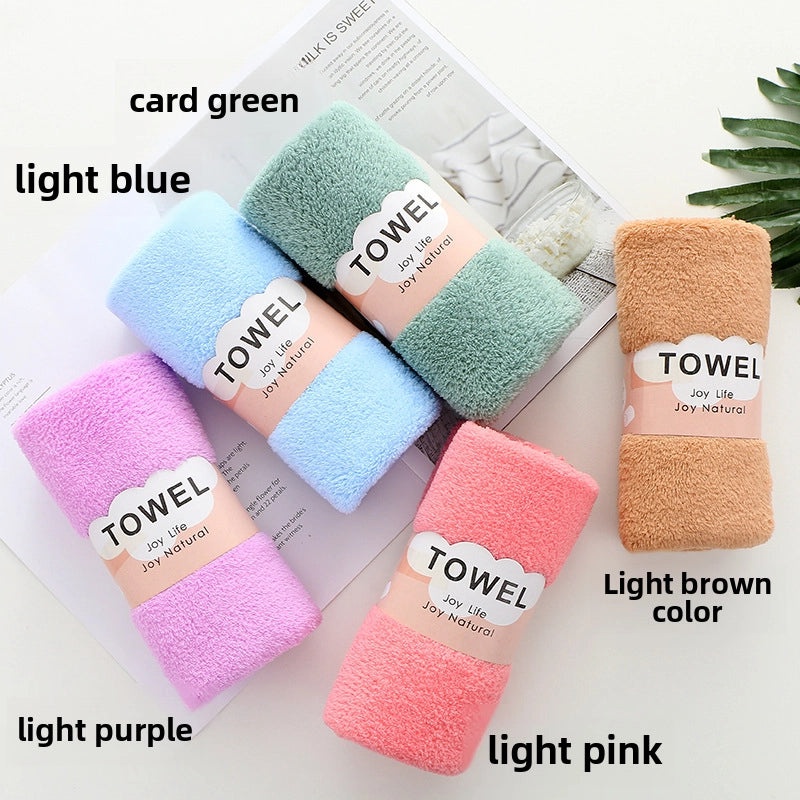 Soft Coral Fleece Bath and Face Towel | Home & Bath Textiles