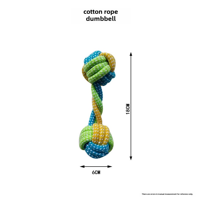 Pet Dental Chew Toy Cotton Rope Puzzle for Puppies Durable Bite Resistant Teeth Cleaning|Pet Supplies - Dog Toys