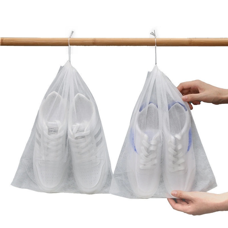 Disposable Non-woven Shoe Drying and Storage Bags White Small Dustproof Shoe Covers for Washing and Drying|Shoe Care & Storage Accessories