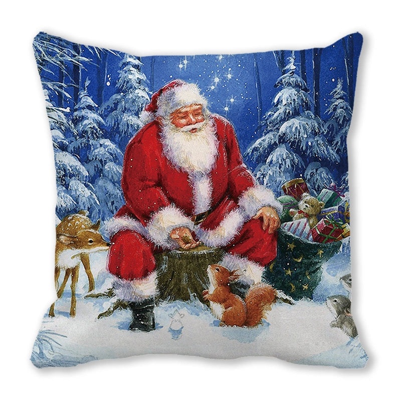 Festive Santa Pillow Covers for Couch Sofa Christmas Home Decor|Home Decor & Pillows