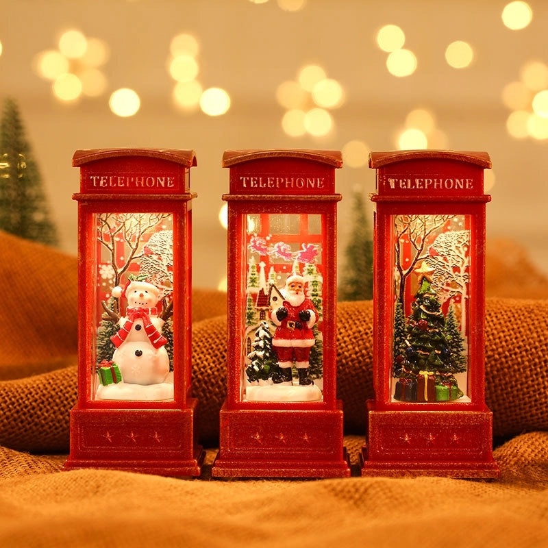 Vintage Telephone Booth Oil Lamp Christmas Decoration|Home Decor & Lighting