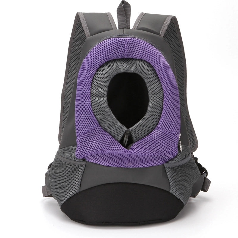 Minimalist PU Leather Canvas Pet Carrier Backpack with Color Block Design | Pet Travel & Carriers