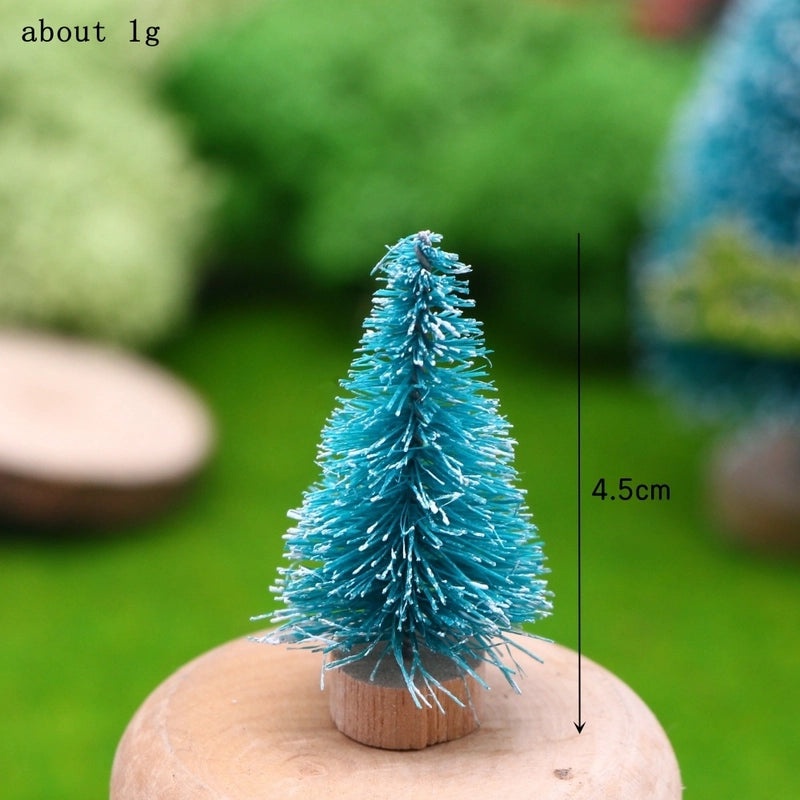 Miniature Snow Tower Pine Christmas Tree with Sisal Silk for Dollhouse Scene | Home Decor & Miniatures