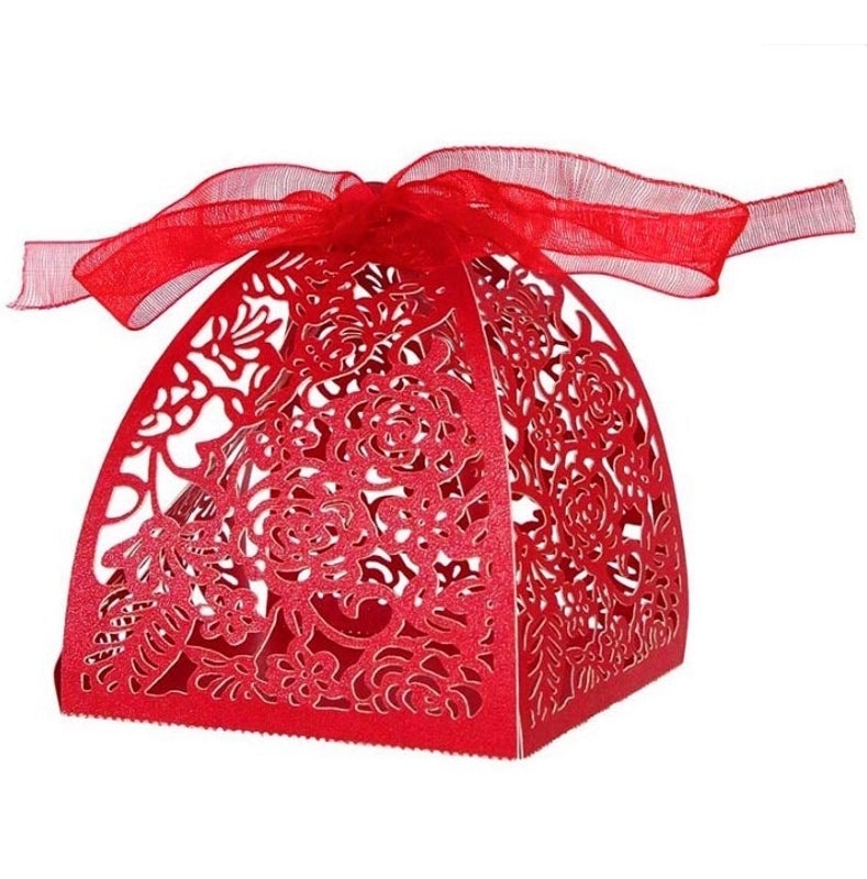 Romantic Floral Paper Gift Bags for Valentine's Day Wedding Banquet | Wedding Accessories