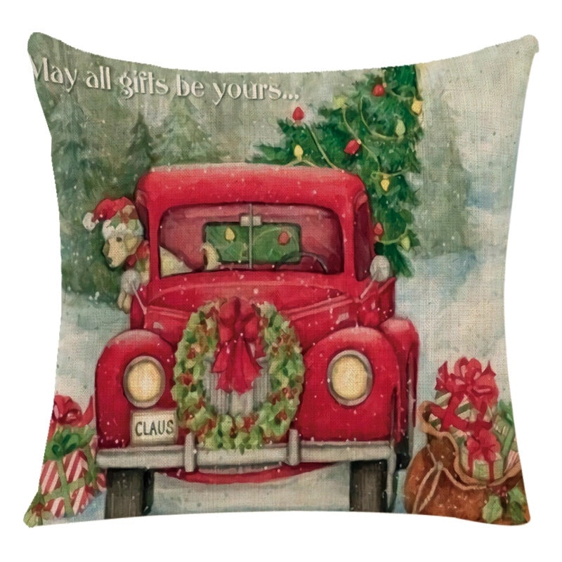 Christmas Santa Snowman Decorative Pillow Covers | Home Decor