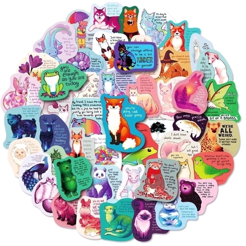 Inspirational English Quote Healing Text Stickers 300 Pieces for Scrapbooking & Journaling|Craft & Stationery