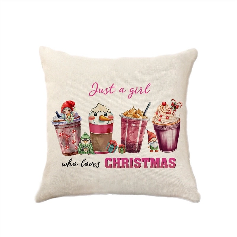 Christmas Holiday Letter Polyester Pillow Covers Couch Sofa Decoration|Home Decor Cushion Covers