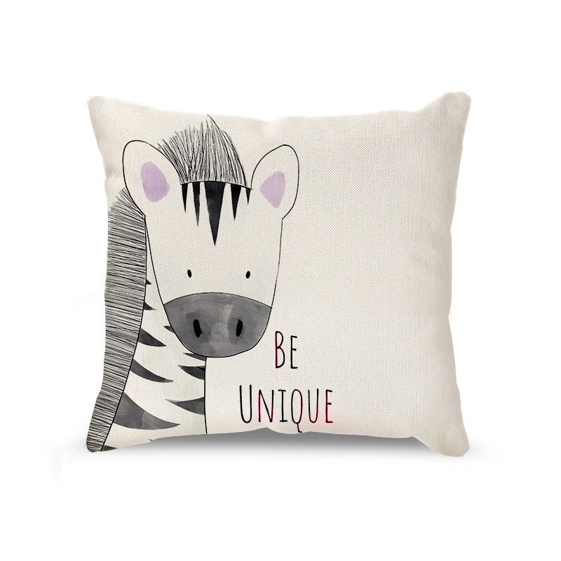 Chinoiserie Style Linen Animal Print Pillow Covers for Vacation Home Decor | Home Decor Pillows