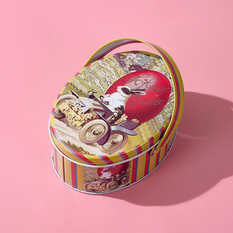 Easter Bunny Iron Storage Box Cute Festival Table Decor|Home Decor & Storage