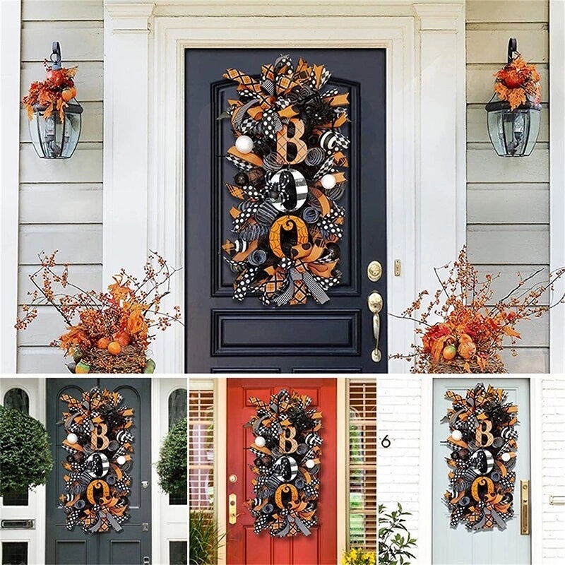 Halloween Pumpkin Ghost Garland Door Hanging Decoration for Garden and Home | Home Decor