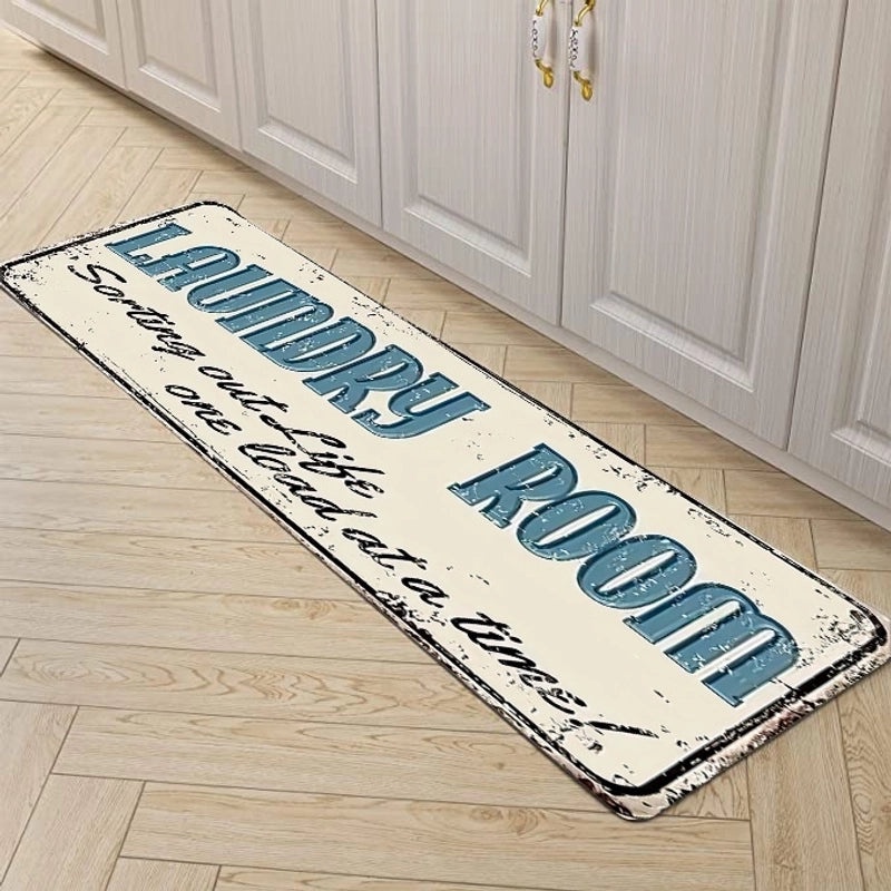 Vacation Style Polyester Area Rug with Letter Print|Home Decor & Rugs