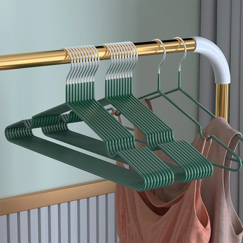 Durable Non-Slip Metal Clothes Hanger with Dip Plastic Coating for Home Use | Home Storage & Organization