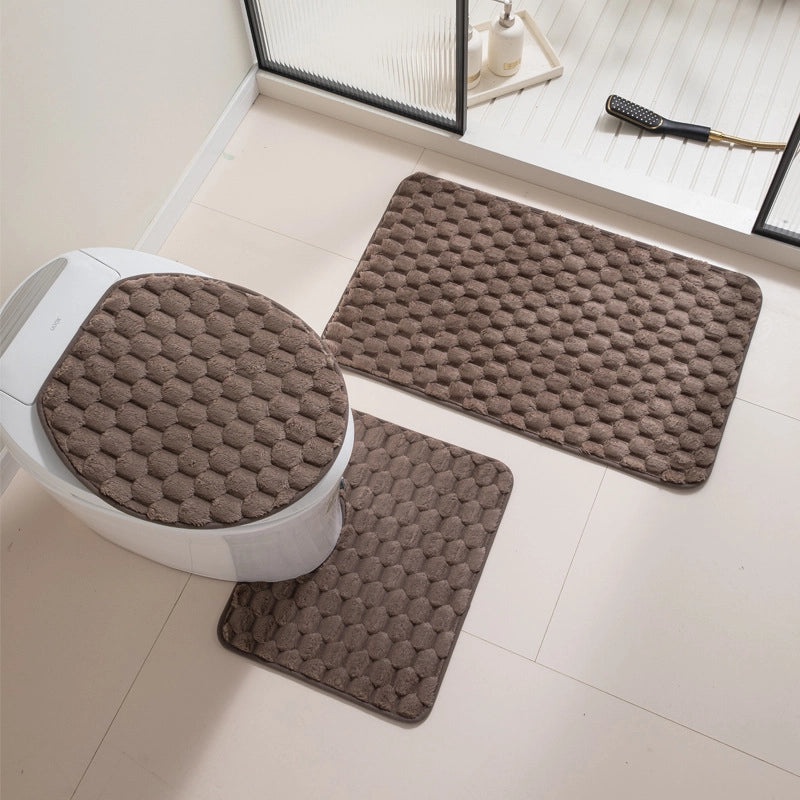 Casual Solid Color Polyester Bath Mat for Bathing|Home & Bath Accessories