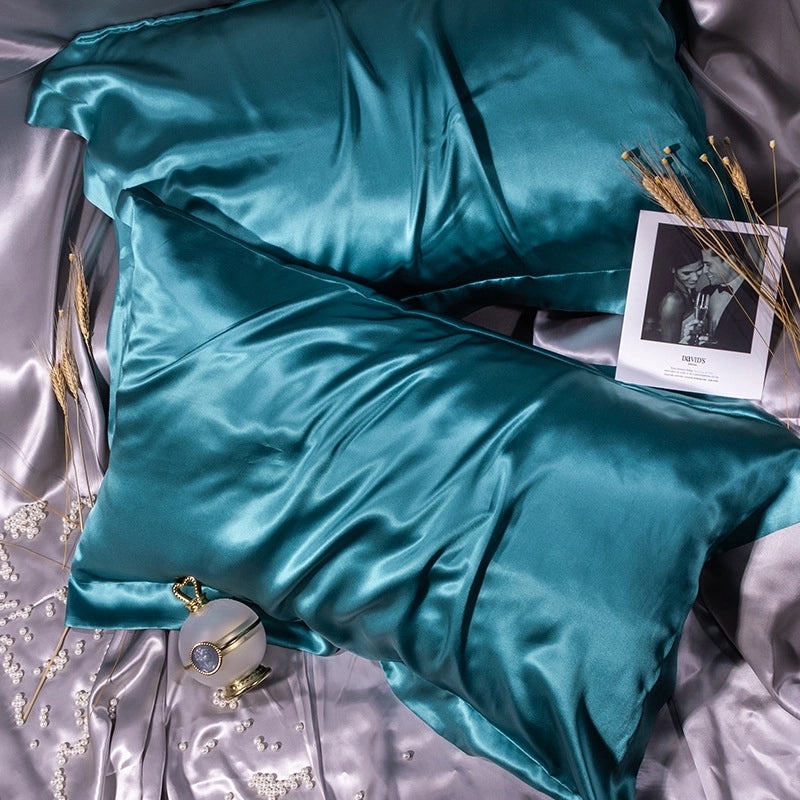 Solid Color Silk Pillowcase Single Satin Ice Silk Pillowcase | Home Textiles & Bedding