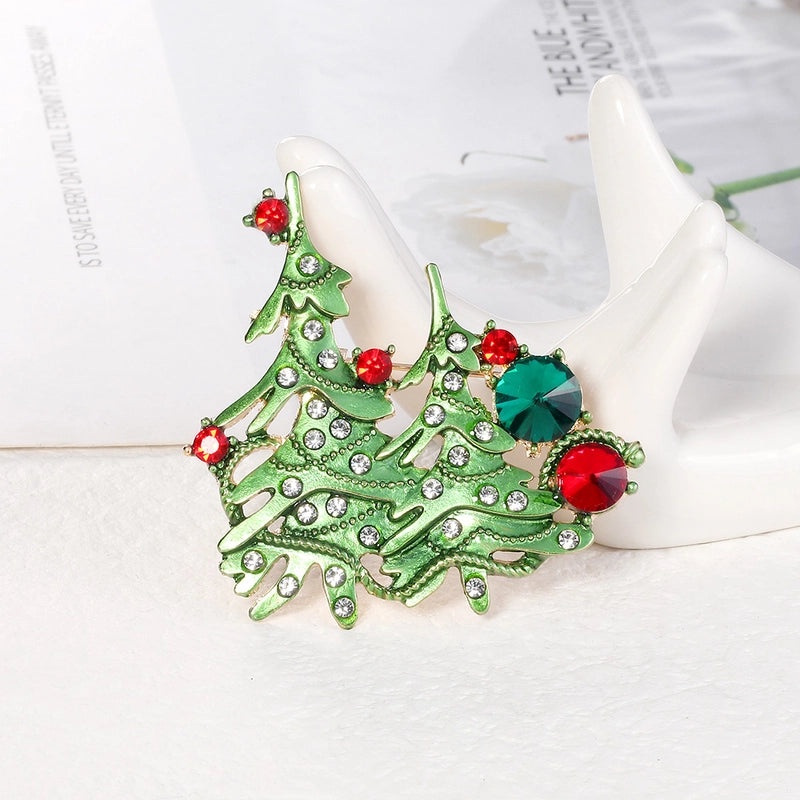 Festive Christmas Tree Rhinestone Alloy Party Accessories|Holiday Jewelry & Accessories