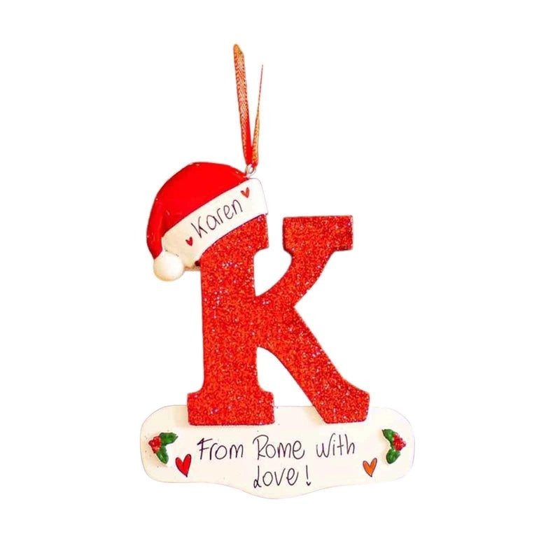 26 English Letters Car Pendant Christmas Tree Ornament for Home Decoration|Car Accessories