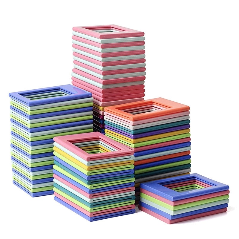 Magnetic Photo Frame ABS Material Solid Color Casual Style | Home Decor