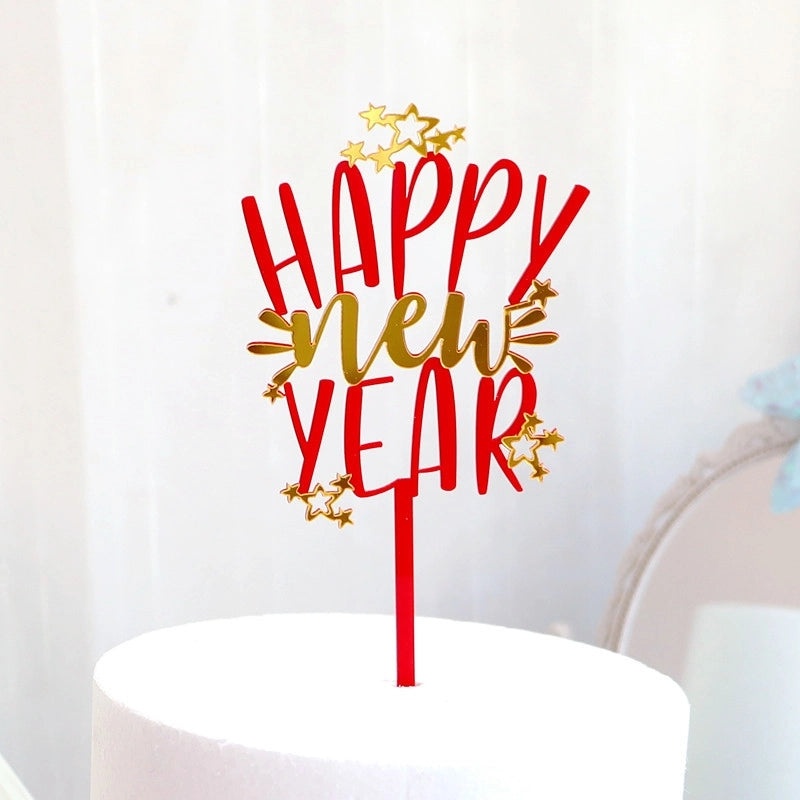 Festive Party Cake Decorations with Cute Basic Letter Plastic Supplies for Christmas and New Year|Home & Garden > Kitchen & Dining > Bakeware & C