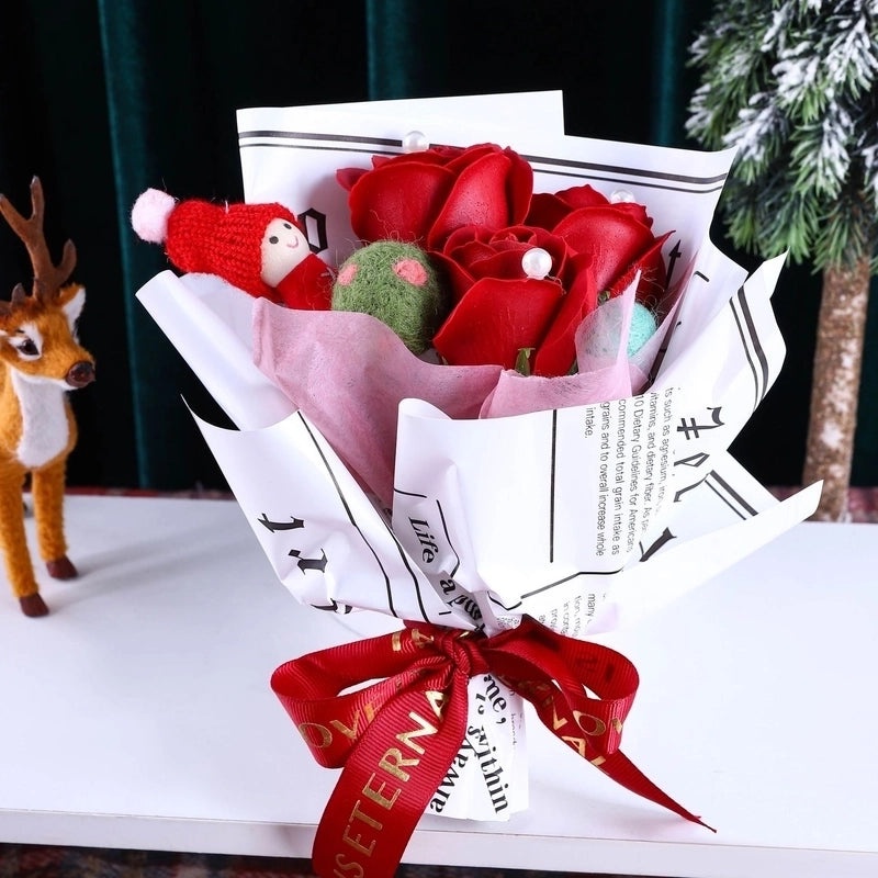 Festive Christmas Flower Soap Bouquet | Home Decor & Gifts