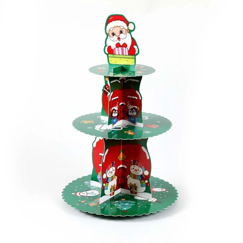 Christmas Modern Classic Style Holiday Jewelry Display Tray with Santa Claus and Christmas Tree | Home Decor & Holiday Accessories