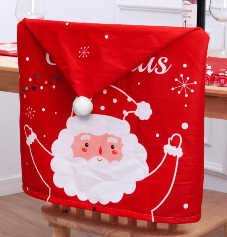 Christmas Holiday Table Runner and Chair Covers with Santa Claus, Snowman Design | Home Decor & Party Supplies