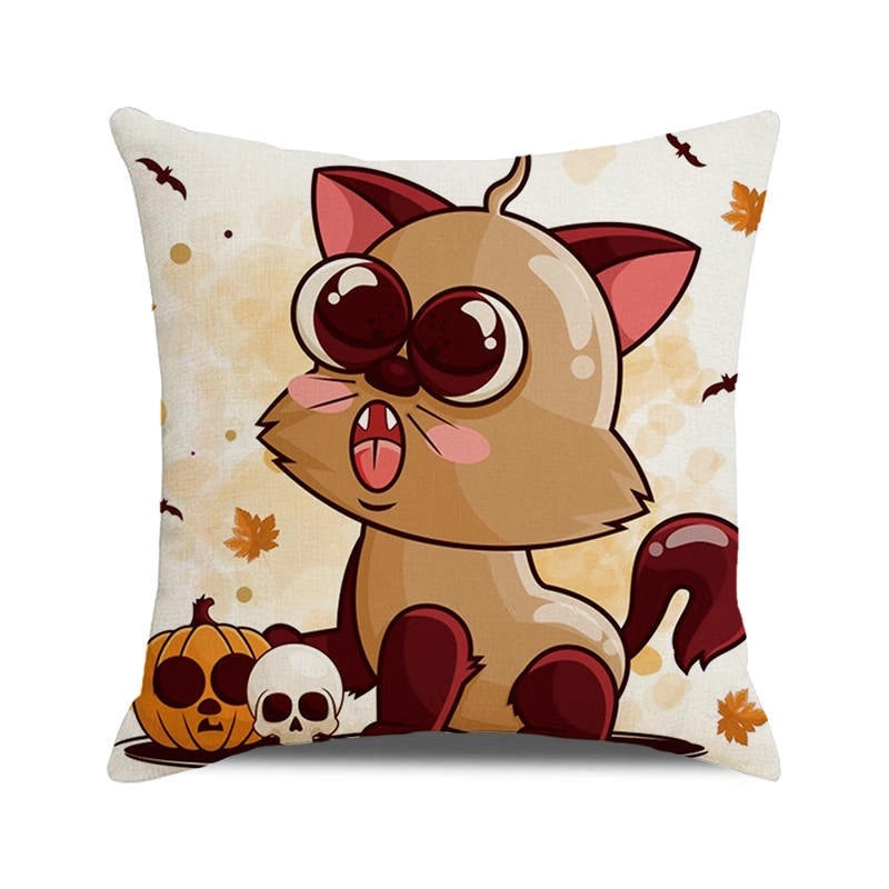 Halloween Cartoon Letter Dog Cat Plush Pillow Cushion for Couch Sofa|Home Decor