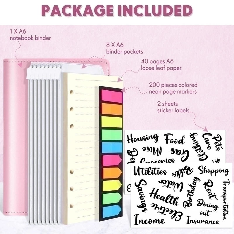 Colorful Macaron-Themed Loose-Leaf Budget Planner Sticker Set|Planner Accessories