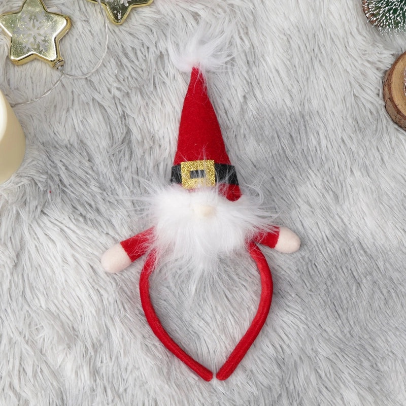 Christmas Minimalist Santa Elk Hair Band Polyester Festival Party Accessories|Holiday Party Accessories