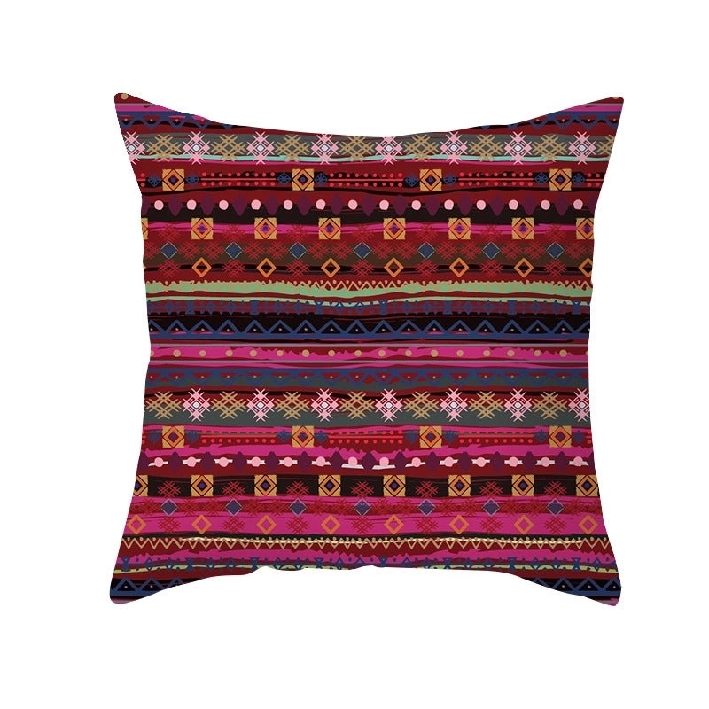 Bohemian Geometric Peach Skin Cushion Covers|Home Decor Pillows