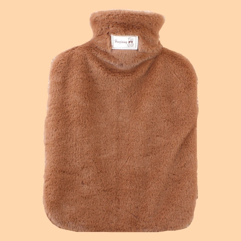 2L Large PVC Hot Water Bag with Imitation Rabbit Wool Flannel Cover, Hand Warmer and Hot Compress | Winter Accessories