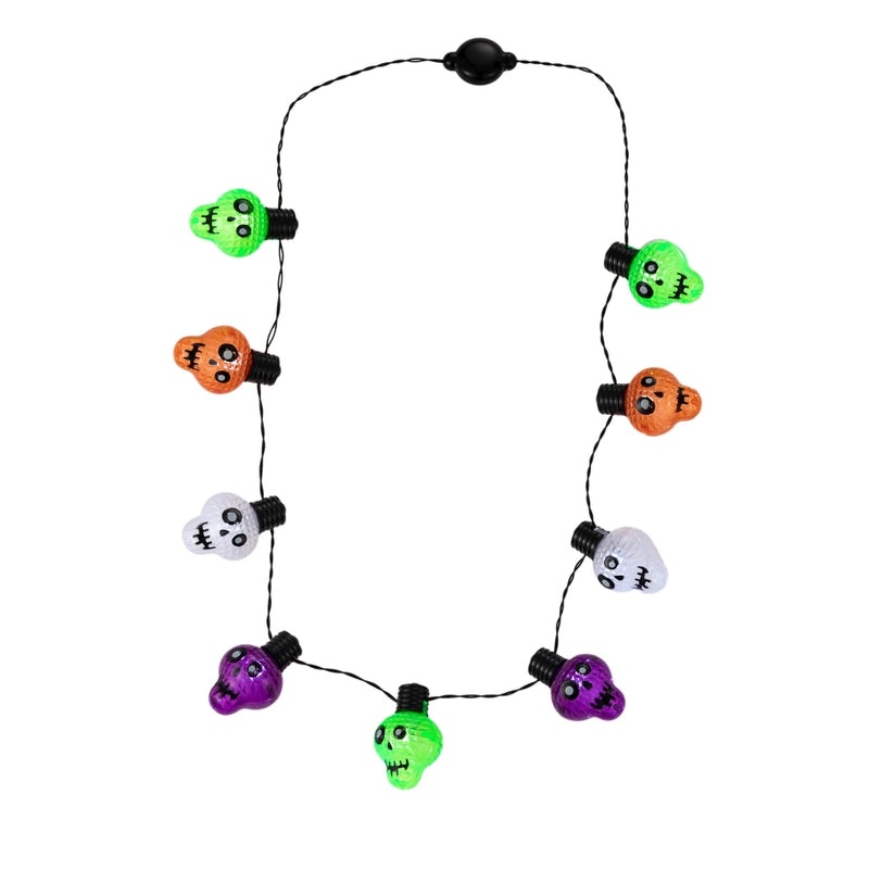 Coolette Halloween LED Necklace with Colorful Pumpkin Eye Ball and Ghost Pendant | Jewelry & Accessories