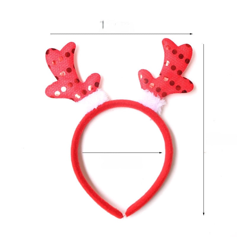 Festive Christmas Hairband with Santa Snowman and Reindeer Antlers for Kids Party Wear|Christmas Accessories