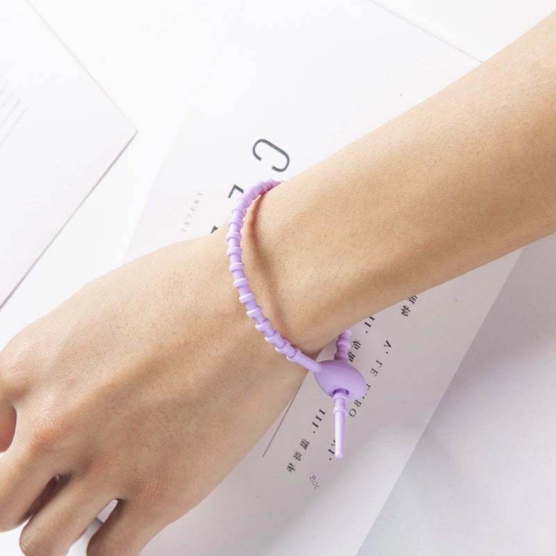 210mm Silicone Tadpole Cable Tie Organizer Keychain Pendant for DIY Jewelry Bags Lanyards|Accessories & Organizers