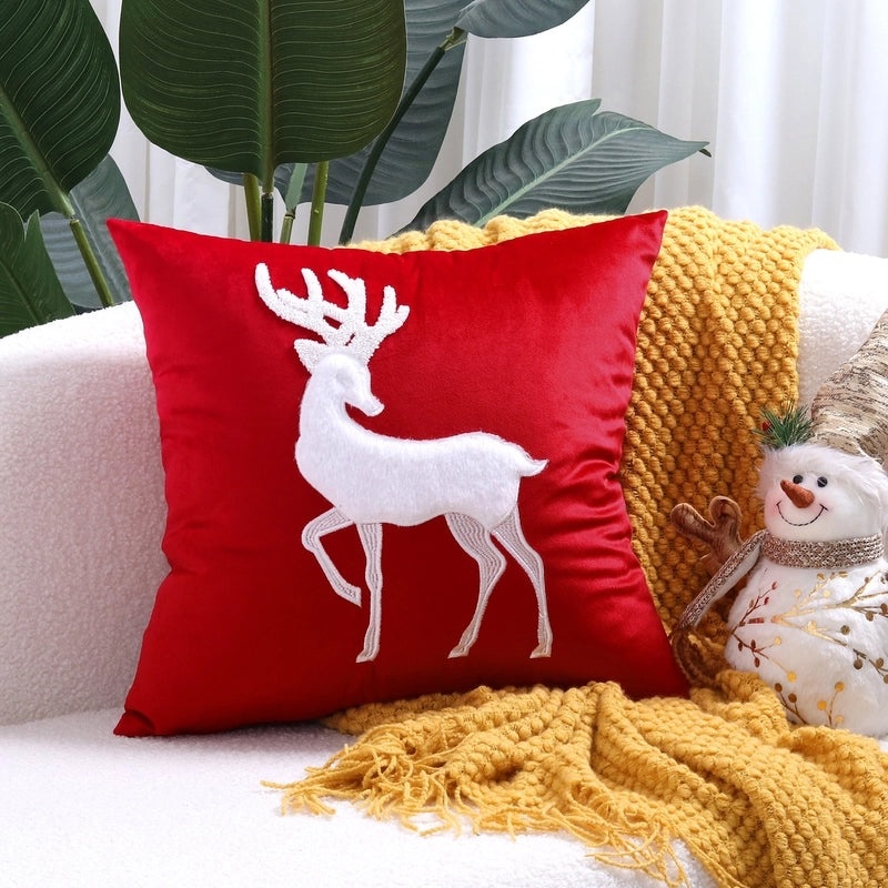 Christmas Tree and Reindeer Plush Pillow Covers|Home Decor Pillows