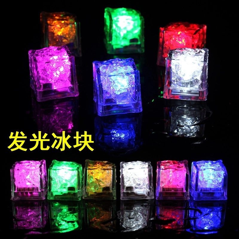 Luminous Ice Cube LED Night Light Colorful Touch Sensor Glowing Water Flashing Lamp|Home Decor Lighting