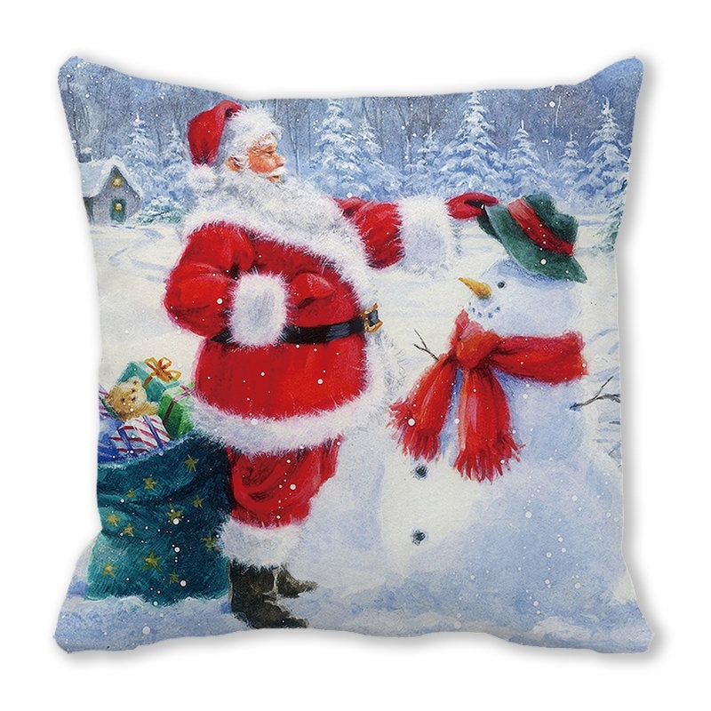 Festive Santa Pillow Covers for Couch Sofa Christmas Home Decor|Home Decor & Pillows