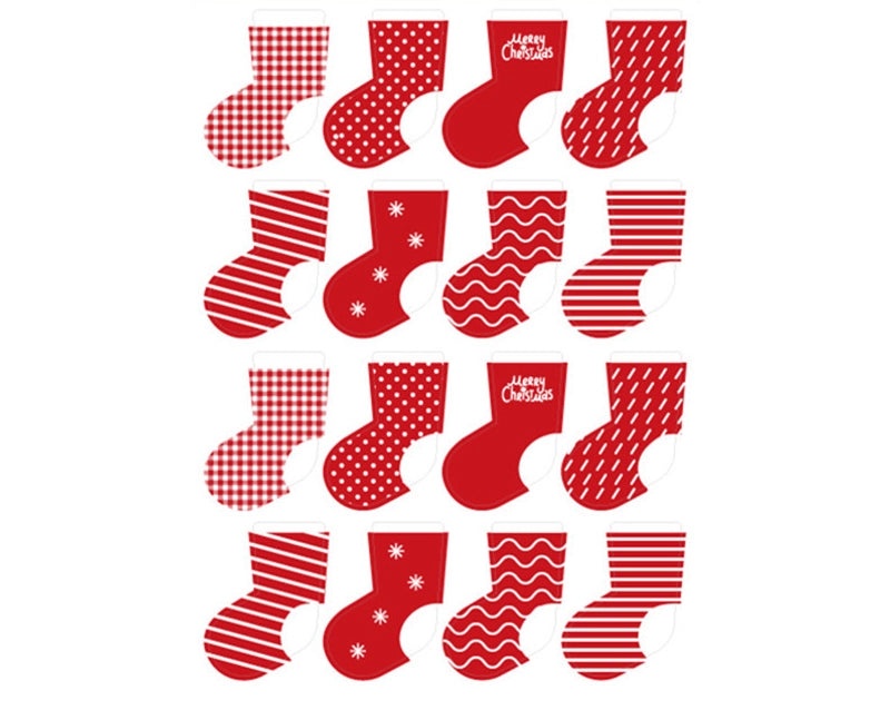 Christmas Preppy Multicolor Copper Plate Sticker for Holiday Vacation|Jewelry & Accessories