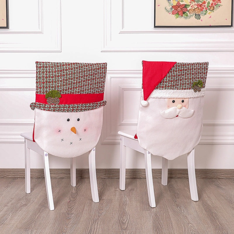 Festive Christmas Plaid Chair Cover for Indoor Use|Home Decor & Furniture Accessories
